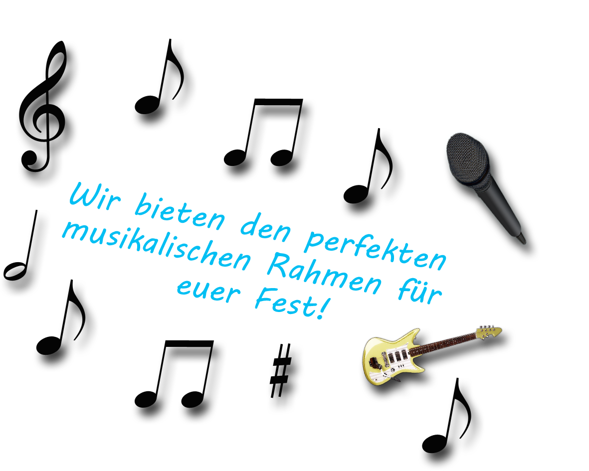 Noten und Gitarre Band IBIZA Musik für Ihre Veranstaltung: IBIZA